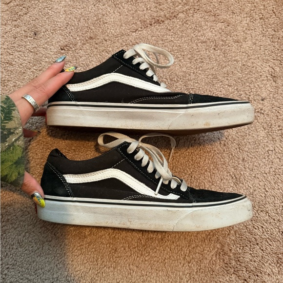 Vans Black and White Men's Sneakers - Picture 6 of 7